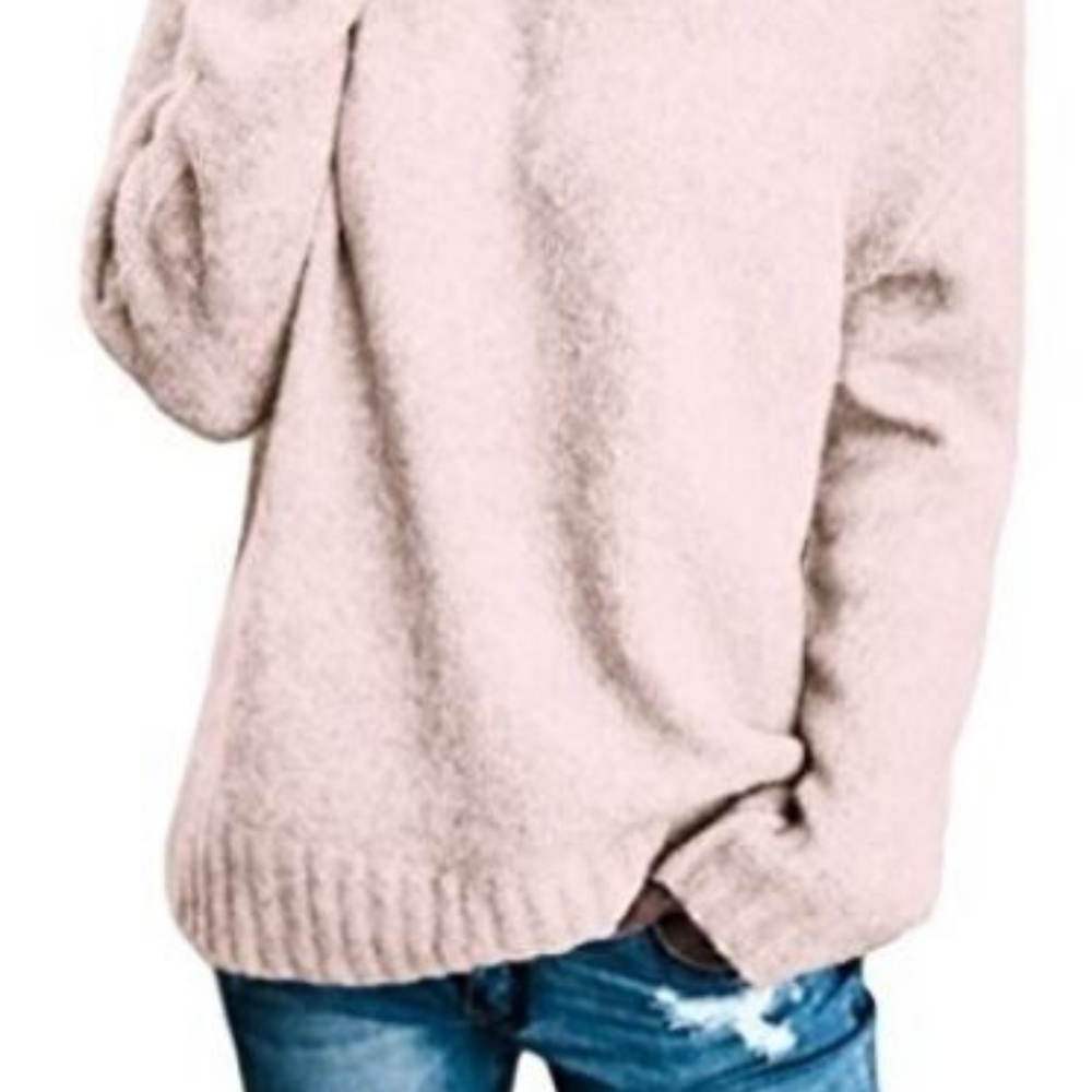 Wide hem thick knit turtleneck sweater - Picture 3 of 5